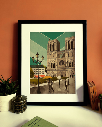Paris Notre Dame Illustration Print A3