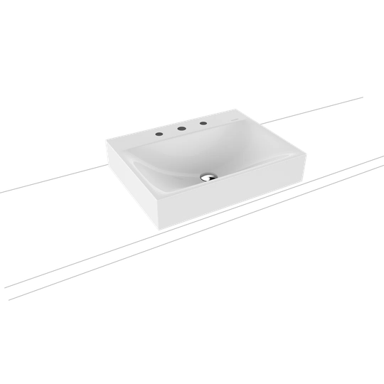 Black Steel Enamel Rectangular Countertop Bathroom Sink