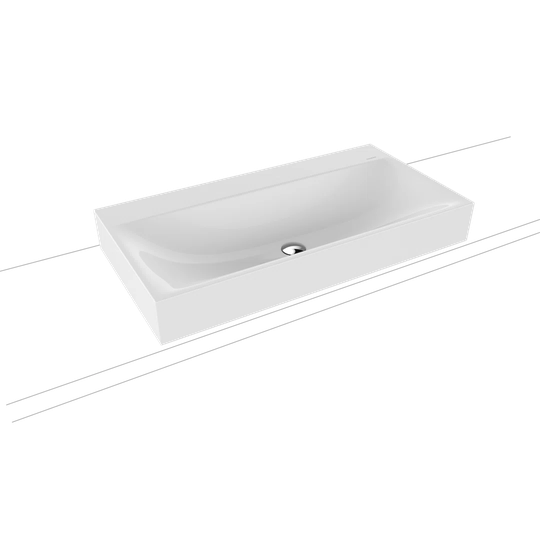Black Steel Enamel Rectangular Inset Basin Bathroom Sink