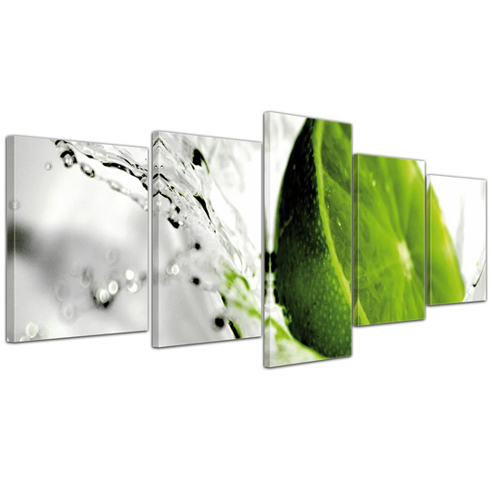 Lime 5-Piece Graphic Art on Canvas Set