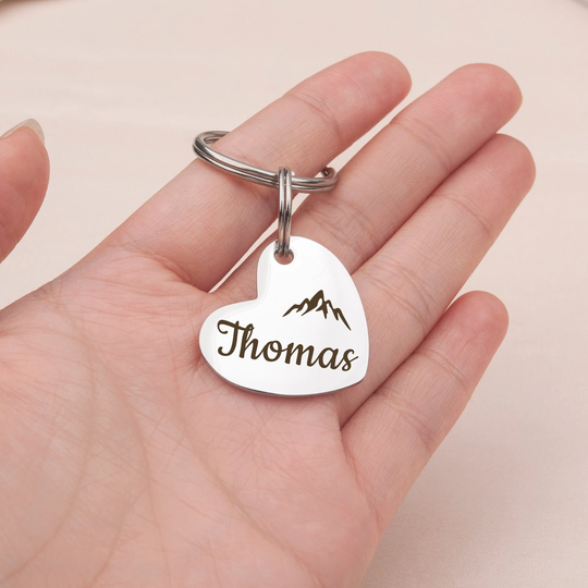 Dog Tag - Tags For Dogs Personalized Name Double Sided With Heart Shape