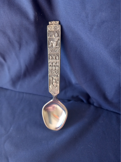 Tinn Pewter, Norge, Viking Spoon, Mid Century Norway, Collectible Retro Scandinavian Decor, Gift Idea