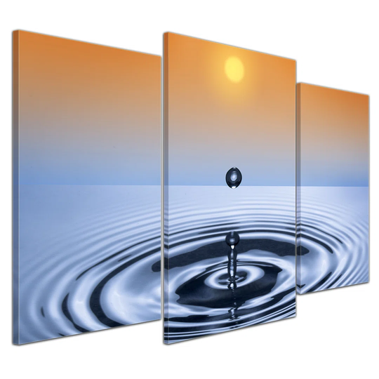 Waterdrop 3-Piece Graphic Art on Canvas Set