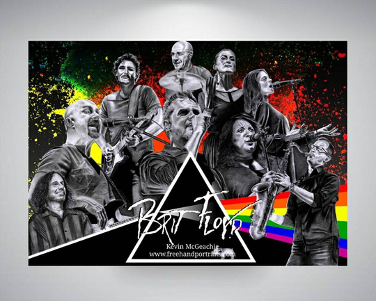 Brit Floyd World's Greatest Pink Tribute Band - Pencil Art Print