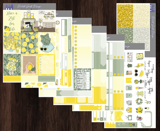 Lemon Zest Planner Kit- Vertical Summer Kit - Spring