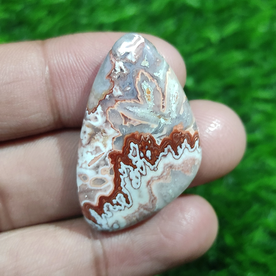 Rosetta Jasper Cabochon 38x23 Mm Fancy Shape Gemstone 37 Ct Loose Cabs For Pendant Necklace Wire Wrapped Jewelry Making Stone