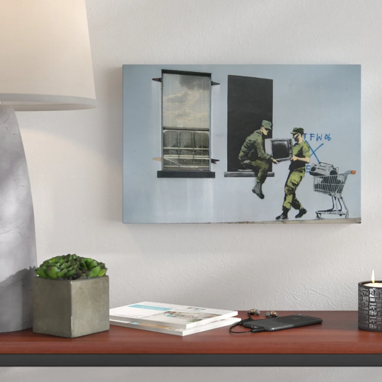 Looters by Banksy - Wrapped Canvas Graphic Art Print