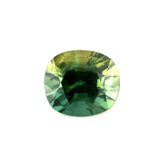 Untreated Parti Colour Sapphire 1.26Ct Gia Certified Cushion Cut No Heat Gem