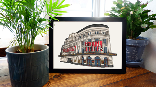 Moulin Rouge West End Digital Art Print A4 A5 Piccadilly Theatre London