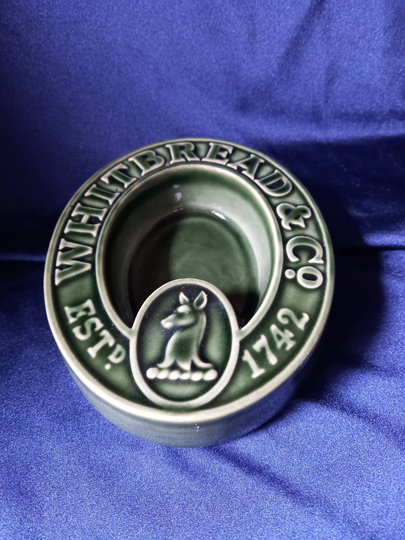Advertsing Ashtray, Whitbread Beer, Brewery Home Bar, Man Cave, Collectible Breweriana, Retro Ashtray