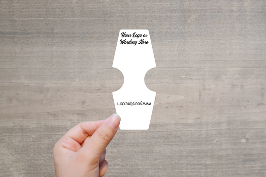 Custom Designed-Your Logo, Wording Fold Over Display Cards | Necklaces, Bracelets, Scrunchies, Headbands, Various Sizes & Styles