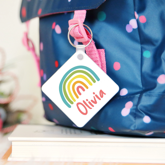 Children's Rainbow Keyring, Personalised Keychain For Kids, Christmas Gift Kids