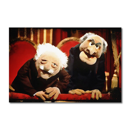 Waldorf and Statler - Graphic Art Print on Canvas