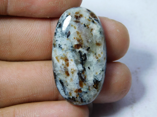 100% Natural Astrophyllite Loose Cabochon, Tpo Quality Gemstone, Beautiful Hand Polish Stone For Jewelry 33x18 Mm#2269