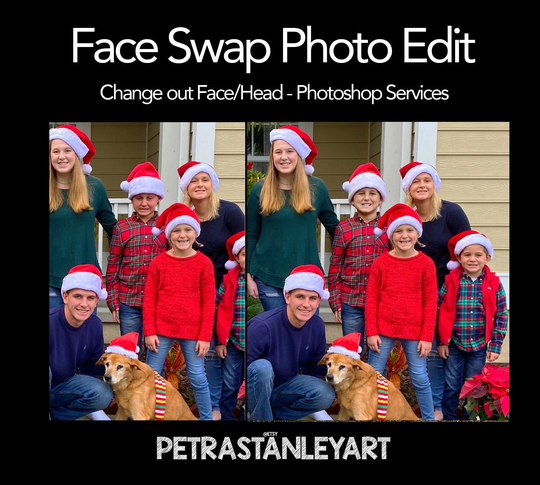 Photo Face Swap Editing Service, Professional Retouching, Photoshop Help, Family Photo, Image Enhancement, Composite