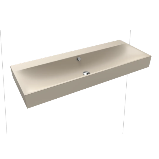 Silenio Warm Beige Steel Enamel Rectangular Bathroom Sink