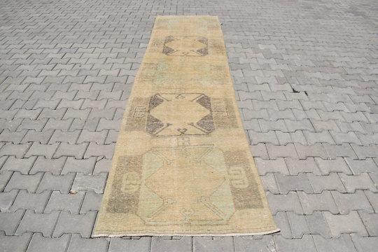 2'6x10'9 Ft, Notr Color Runner, Pastel Runner, Turkey Runner, Turkish Vintage Runner, 2x10 Runner Rug, 2x10 Runners, Decorative Runner, 5090