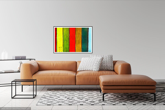 Colorful Abstract Art Print, Modern Wall For Home Or Office, Photography Archival Large Yellow, Green, Red, Blue
