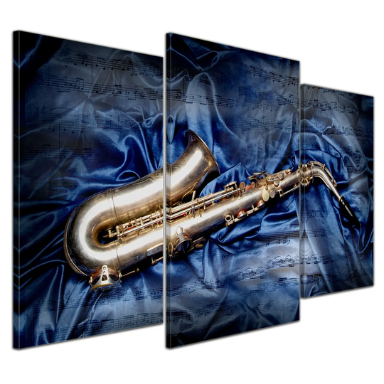Saxophone 3 Piece Graphic Art on Canvas Set