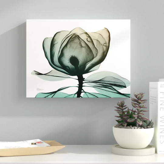 Emerald Magnolia 1 - Wrapped Canvas Graphic Art Print