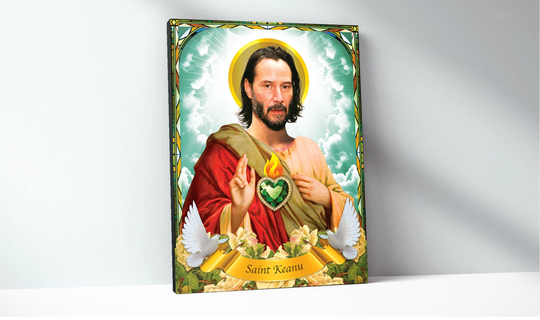 Custom Saint Selfie Poster Or Canvas Custom Saint, White Elephant Gift Idea, Funny Unique Gift, Customizable, Design From Photo, Photoshop