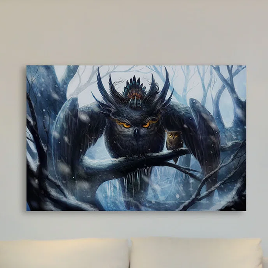 Owl Mommy by Jonas Jödicke - Wrapped Canvas Graphic Art Print