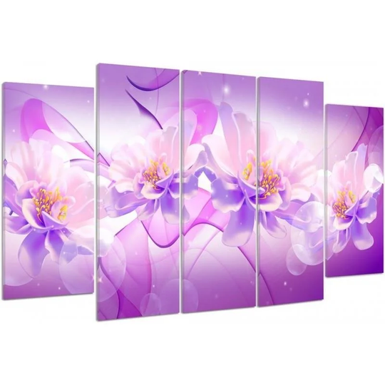 Flowers 2 - Graphics - 5 Piece Graphic Art Print Set on Canvas