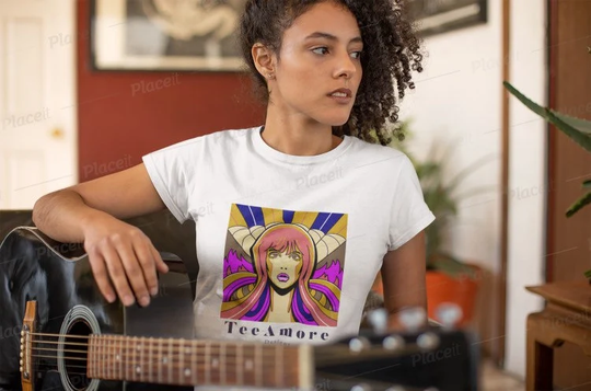 Retro 70S Style Design Womens Maple Tee