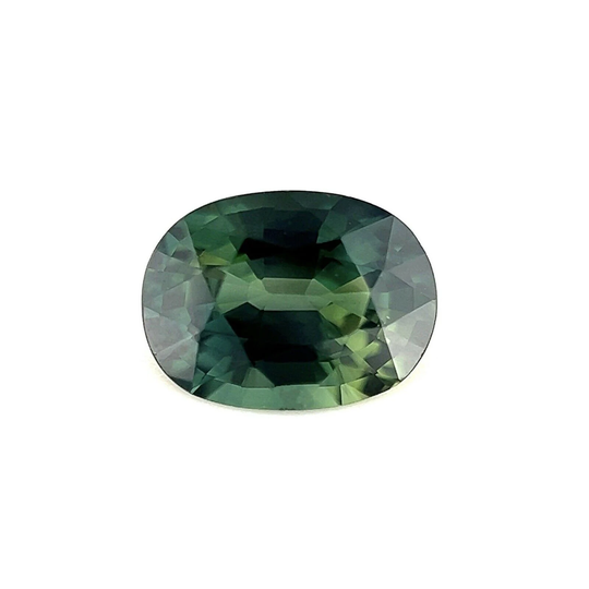 Rare 1.47Ct Parti Colour Australia Sapphire Blue Green Yellow Oval Cut 7.7x5.7mm
