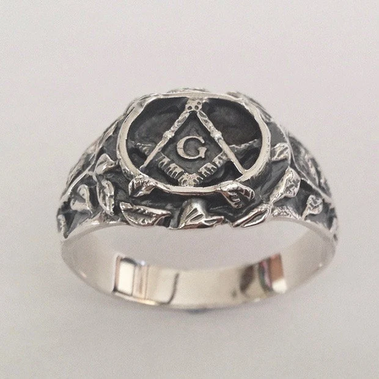 Masonic Sterling Silver 925 Ring Old Style Handmade - All Sizes