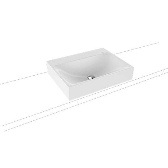 Bahama White Steel Enamel Rectangular Countertop Basin Bathroom Sink