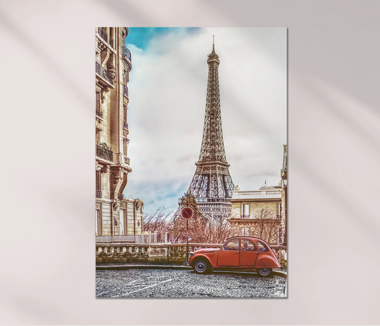1 X Paris Poster - Eiffel Tower France French Travel Holiday Graphic Art Home House Warming Wall Décor Photo Print Boys Girls A4 | A3