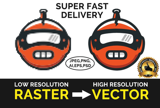 Convert Image To Vector, Vectorize Logo, Do Vector Tracing, Raster To Vector, Logo Svg Convert