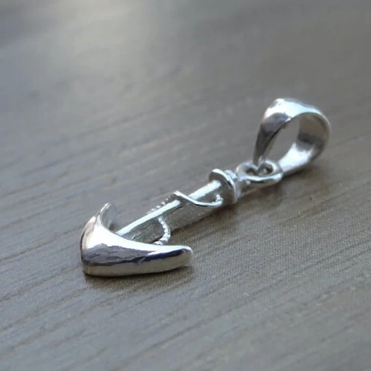Anchor Pendant Sterling Silver 925 Sailor Nautical Man Jewellery Gift Unisex Present