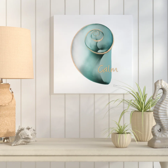Shinny Calm Snail - Wrapped Canvas Graphic Art Print on Canvas