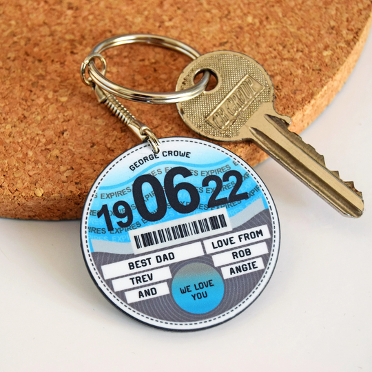 Personalised Tax Disc Keyring For Dad, Gift For Father's Day Gift, Keychain, Dad
