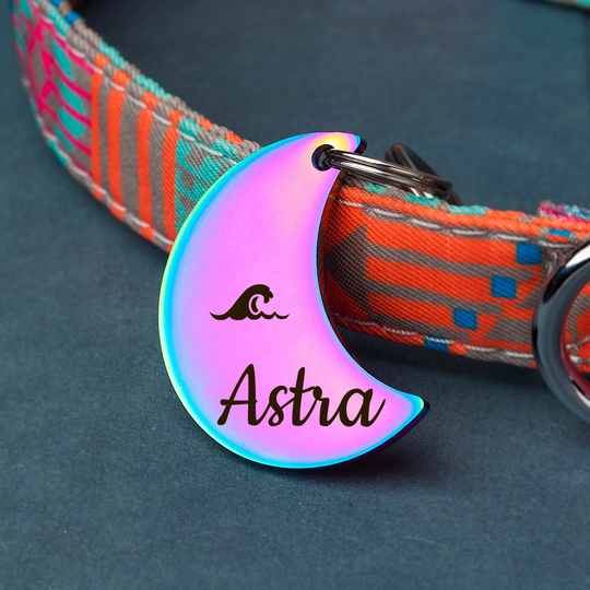Dog Tag - Gifts For Pets Moon Tags Dogs Personalized Engraved Cute Pet