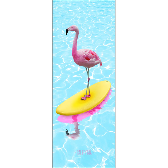 Flamingo on Water Graphic Art Print on Canvas