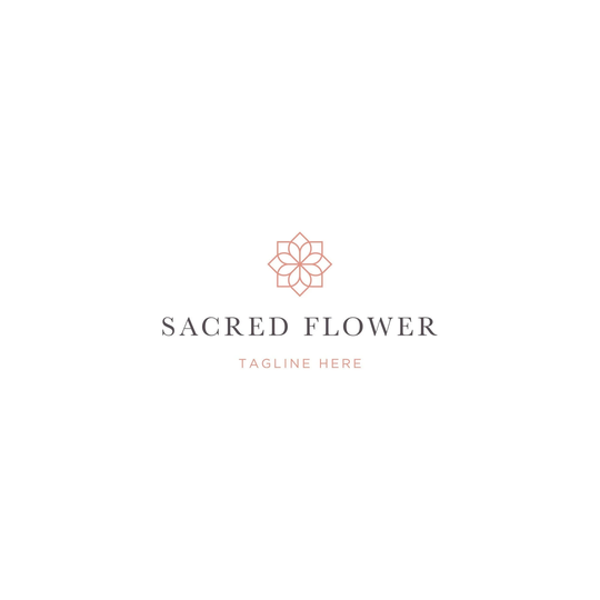 Minimalist Sacred Geometry Flower Logo, Premade Logo Template, Business Custom Beauty Skincare