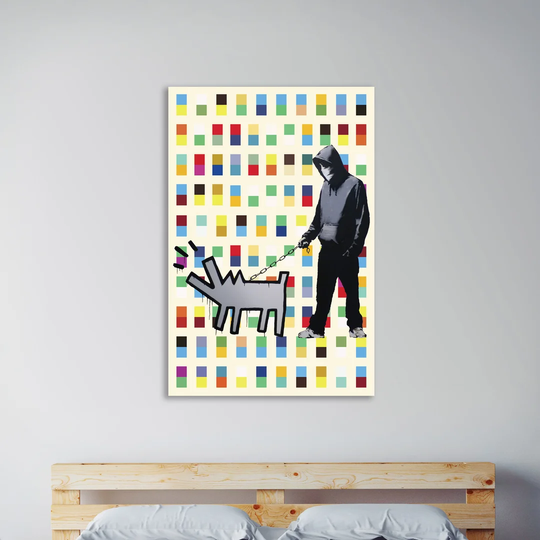 Choose Your Weapon Retro by Banksy - Wrapped Canvas Graphic Art Print