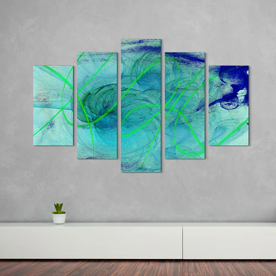 Abstract 1465 Graphic Art Print Multi-Piece Image on Wrapped Canvas