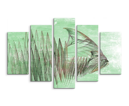 Enigma Sculpture Abstract 1381 Graphic Art Print Multi-Piece Image on Canvas