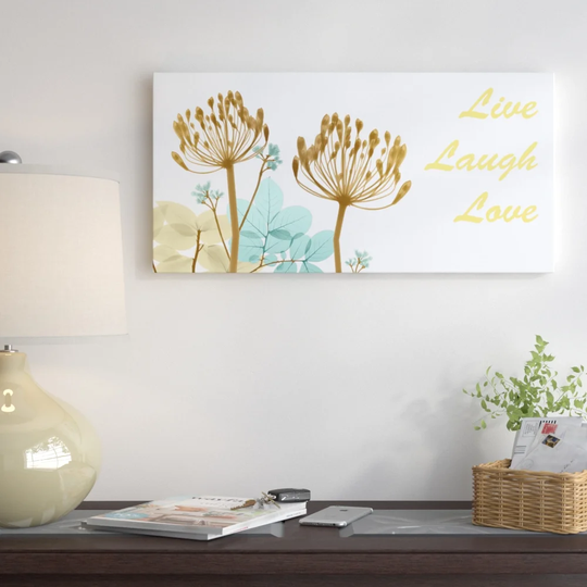 Live Laugh Love 2 - Wrapped Canvas Graphic Art Print