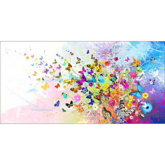 Butterflies - Graphic Art Print on Canvas