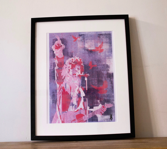 Prince Colourful When Doves Cry Print, Music Inspired Wall Art Poster, Pictures Available in Different Sizes