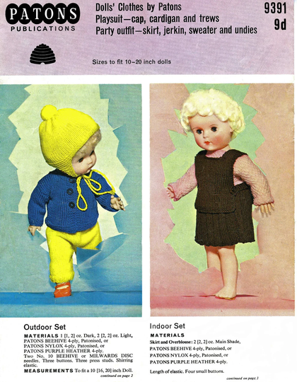 Patons 9391 Knitting Pattern