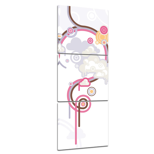 Abstract Retro Background I 3-Piece Graphic Art on Canvas Set