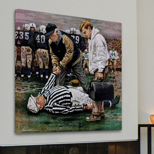 Ref out Cold by Stevan Dohanos - Wrapped Canvas Graphic Art Print