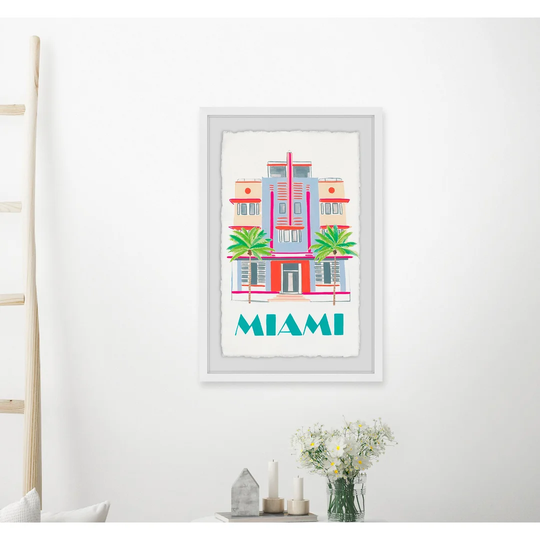 Miami Art Deco- Graphic Art Print