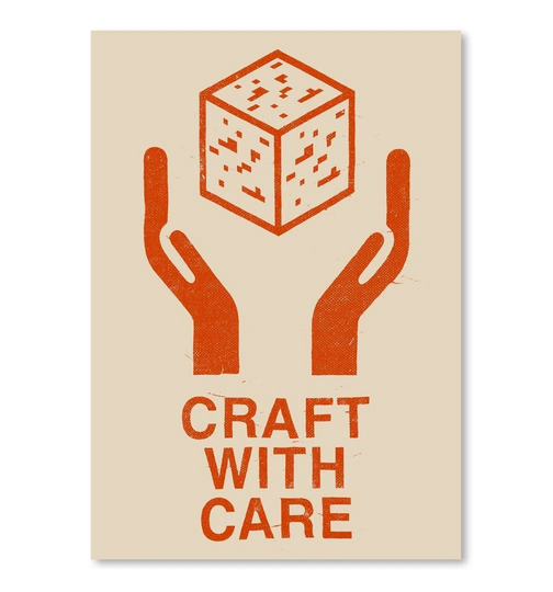 'Craft With Care 1' by Florent Bodar Graphic Art